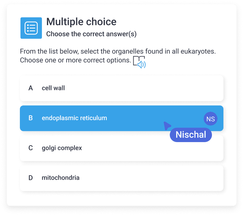 interactive multiple choice question