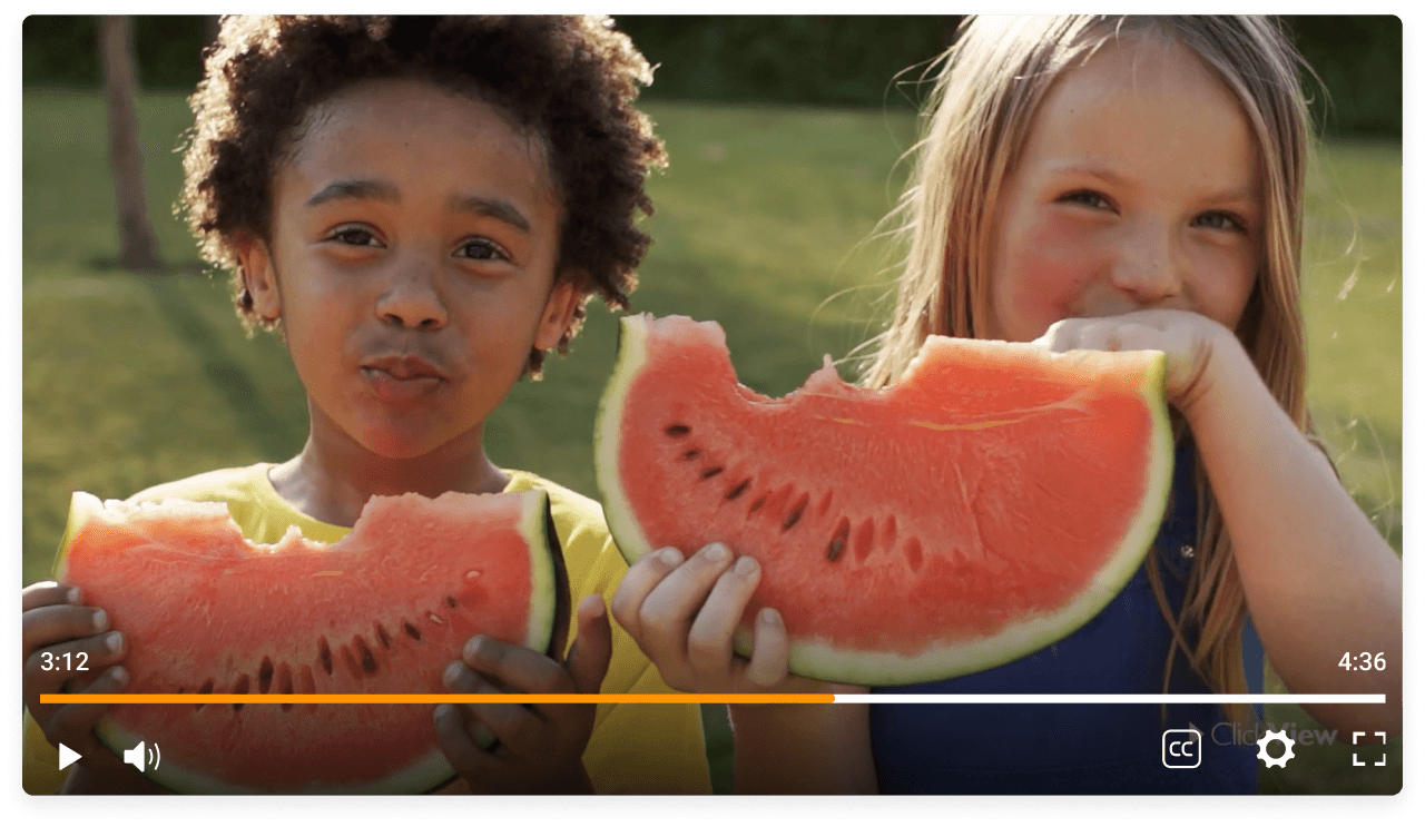 ClickView player with captions