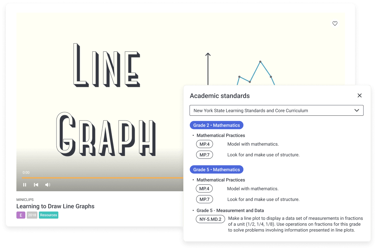 ClickView aligned to academic standards feature selected