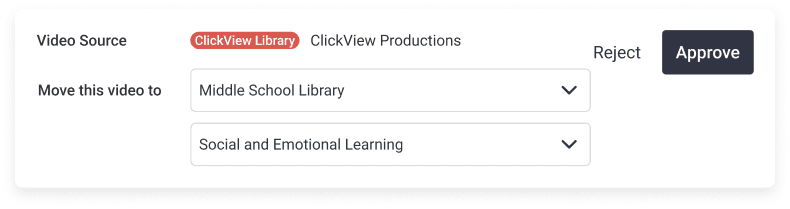 ClickView shared libraries permissions form