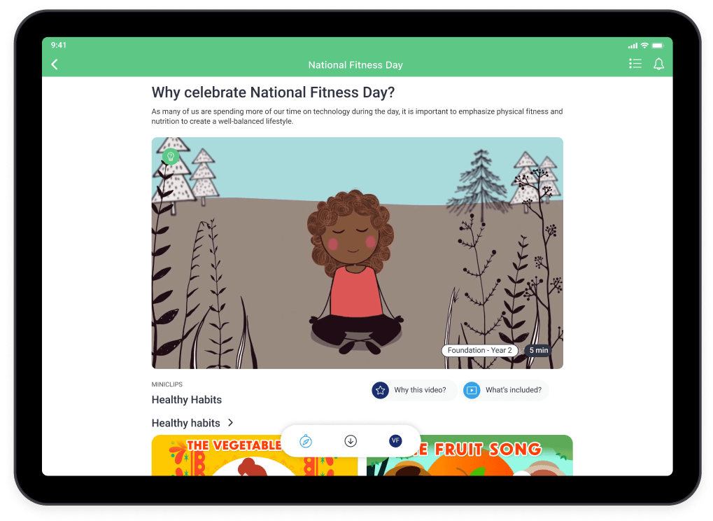 ClickView national fitness day ipad