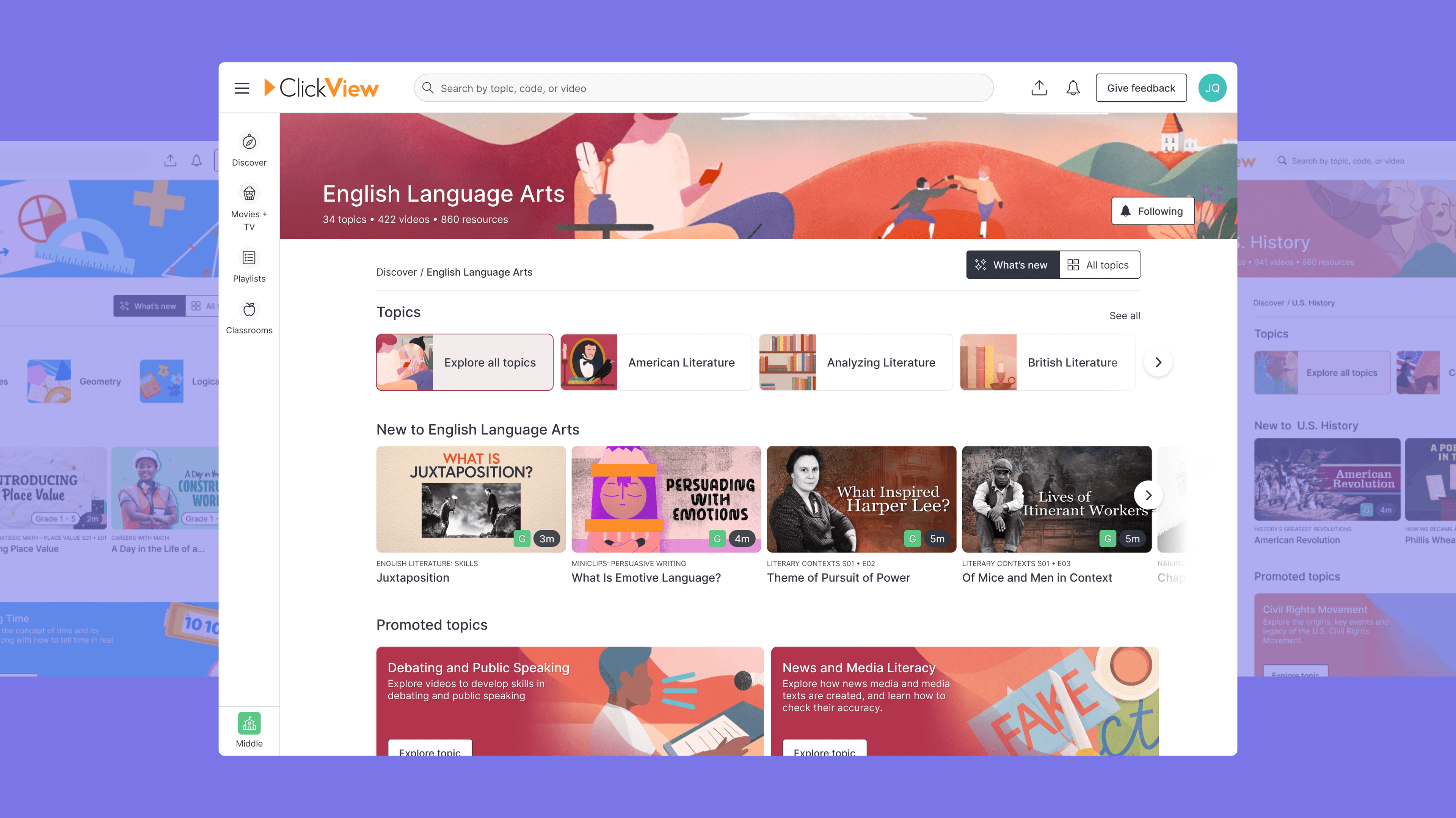 ClickView High-quality K-12 content