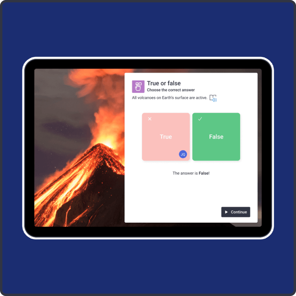 Interactive video quizzes